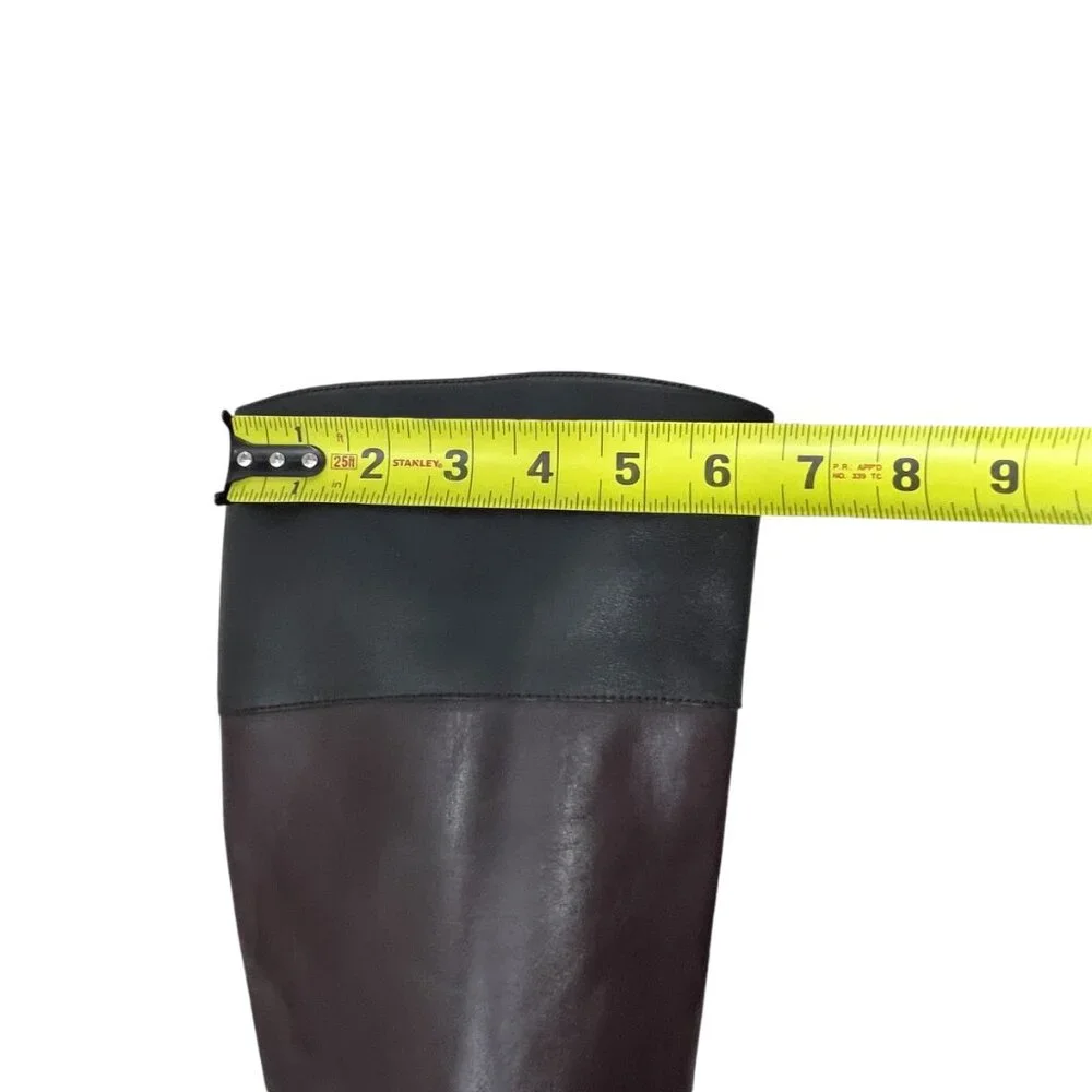 Talbots Leather Two Tone Knee High Riding Boots women's size 7.5 - Picture 10 of 11
